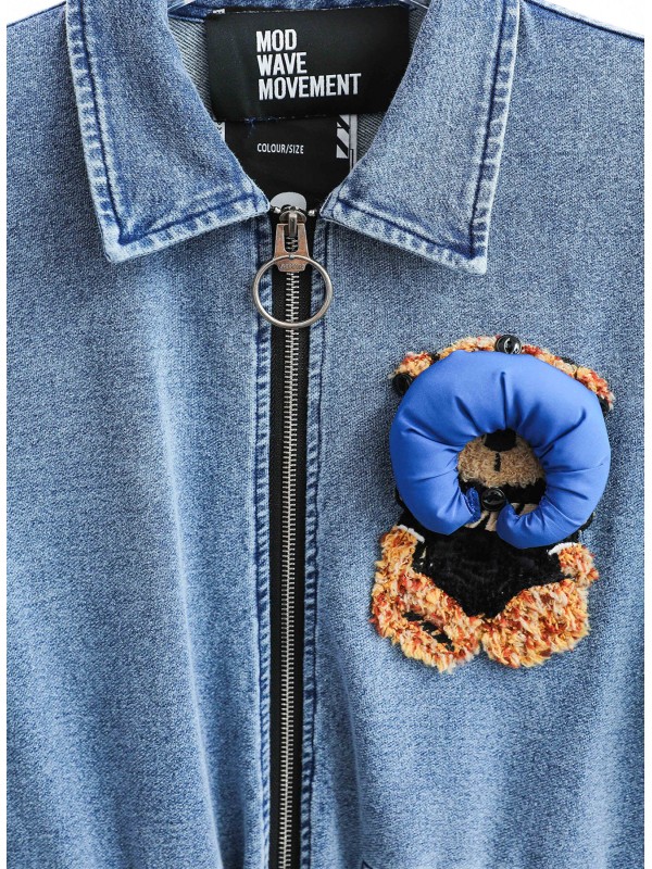 MWM TEDDY BEAR DENIM DRESS