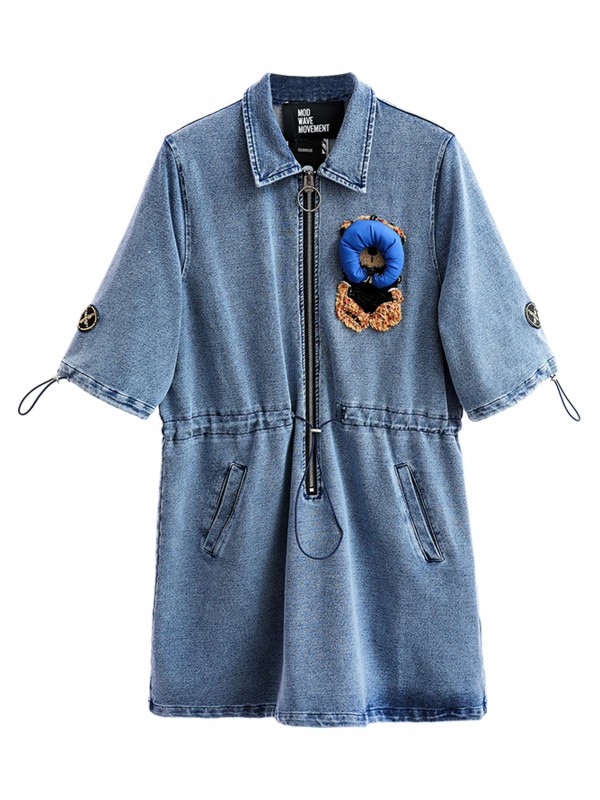 TEDDY DENIM DRESS