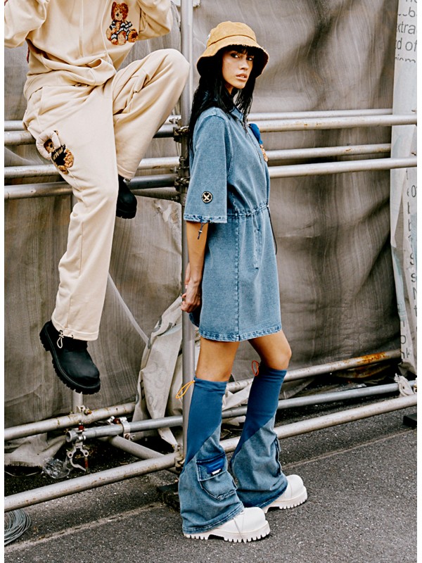 MWM TEDDY BEAR DENIM DRESS