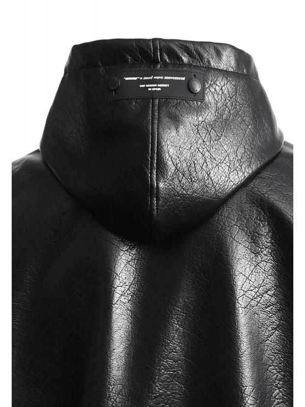 MWM LEATHER HOODIE JACKET