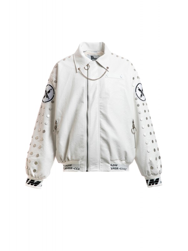 STRASS WINGS LEATHER JACKET