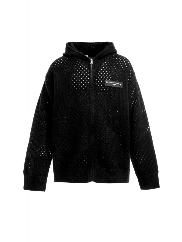 MWM KNITTED HOODIE WITH ZIPPER