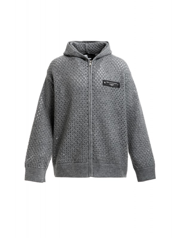 SUDADERA DE PUNTO CON CAPUCHA MWM