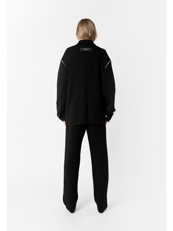 MWM ZIP DETAIL ASYMMETRIC PANTS