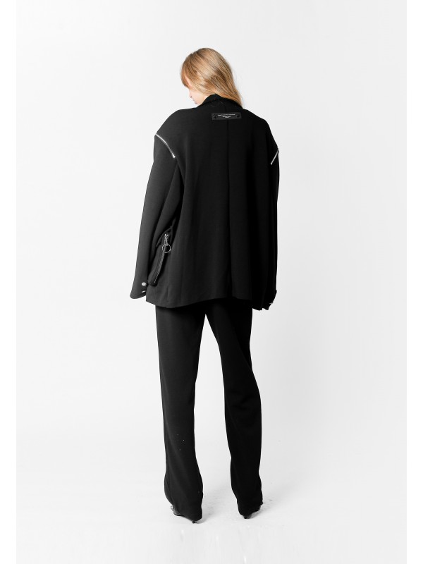 MWM ZIP DETAIL ASYMMETRIC PANTS