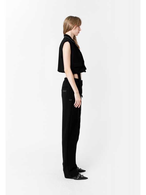 MWM ZIP DETAIL ASYMMETRIC PANTS