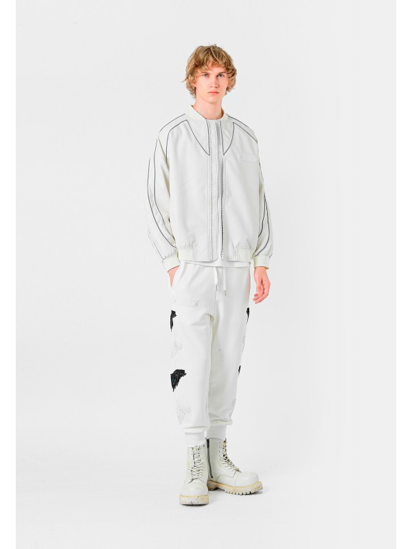 STRASS WINGS LEATHER JACKET