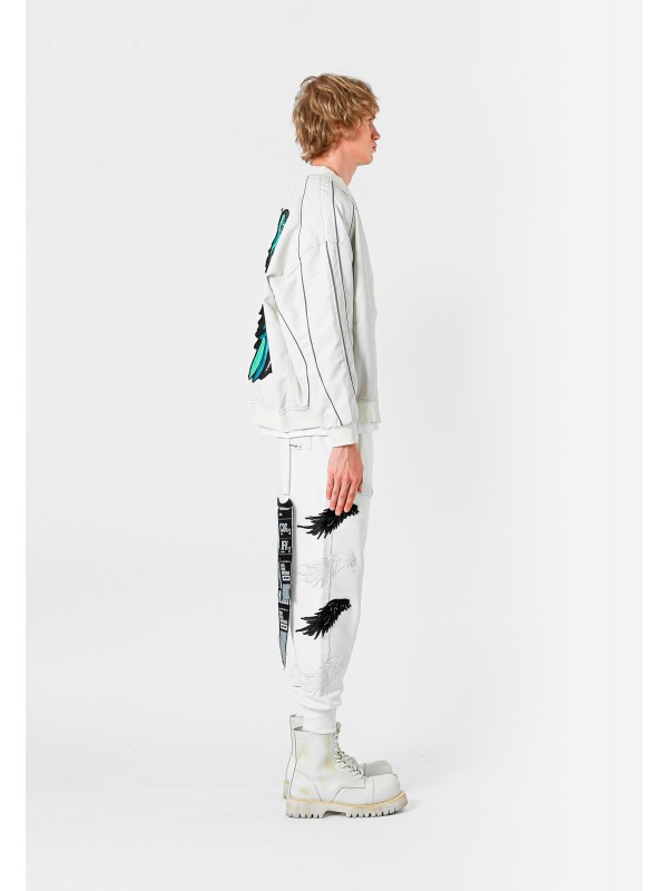 STRASS WINGS LEATHER JACKET