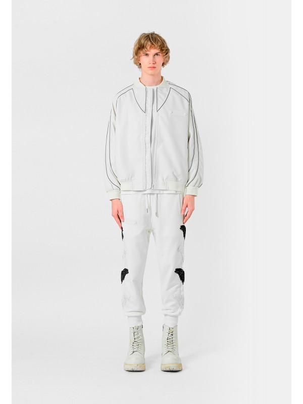 STRASS WINGS LEATHER JACKET