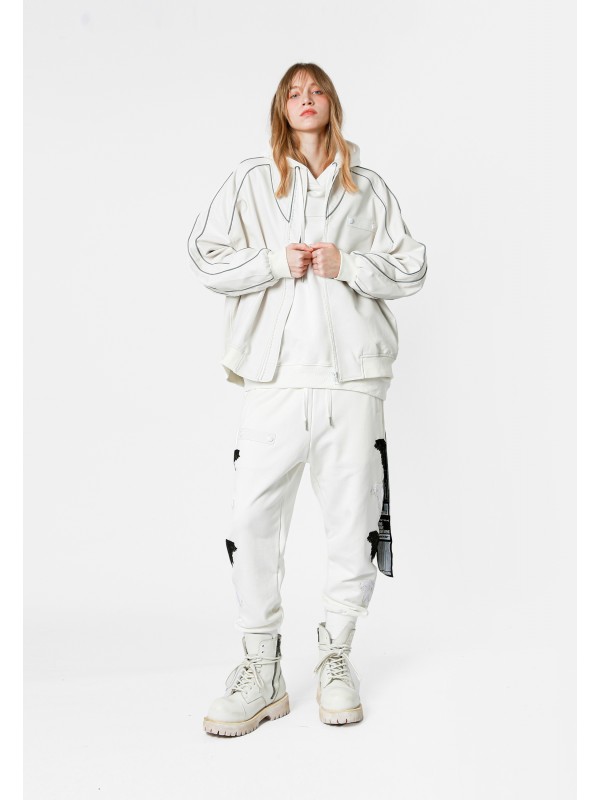 STRASS WINGS LEATHER JACKET