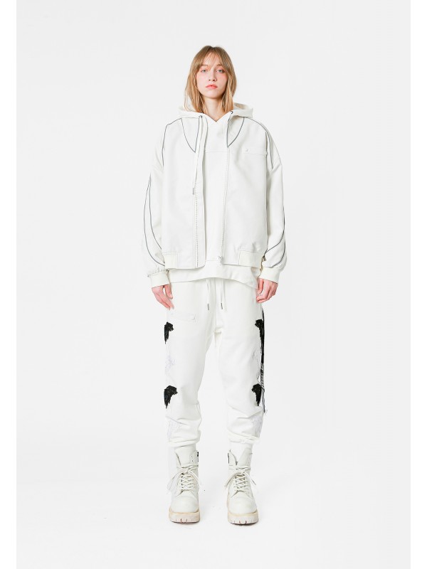 STRASS WINGS LEATHER JACKET