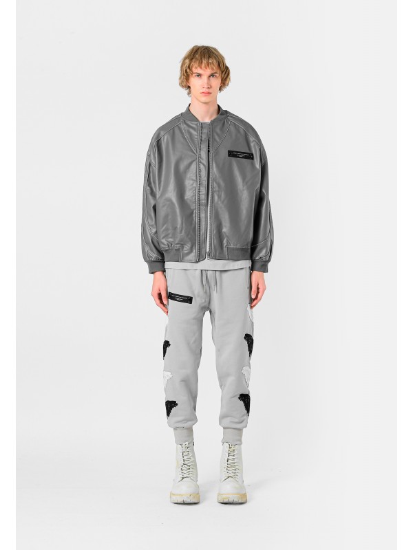 STRASS WINGS LEATHER JACKET