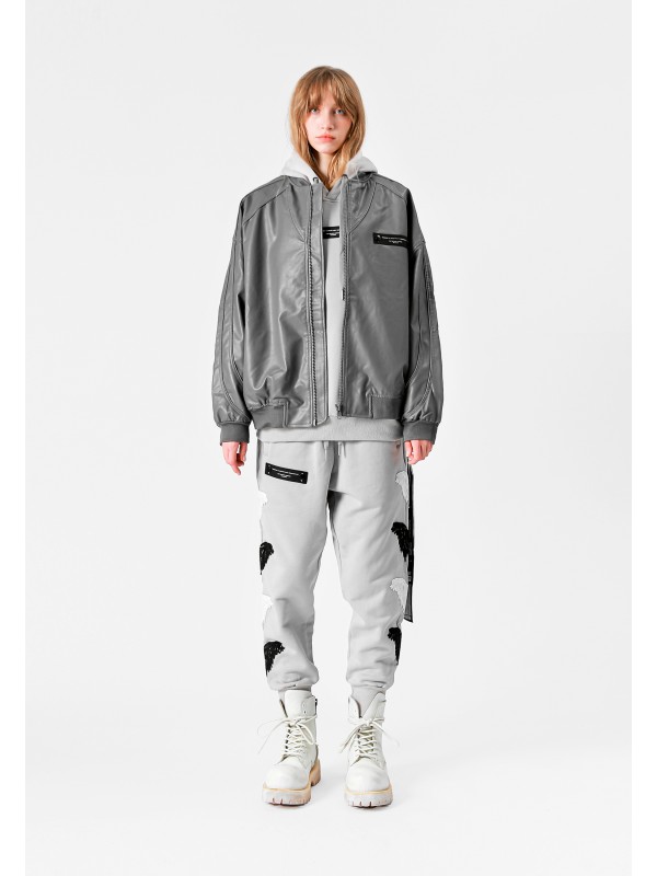 STRASS WINGS LEATHER JACKET