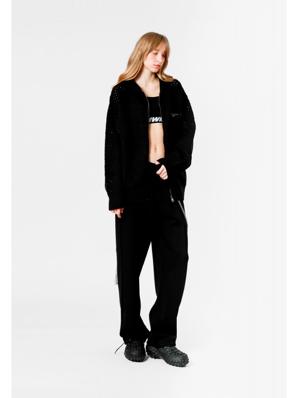 MWM KNITTED HOODIE WITH ZIPPER