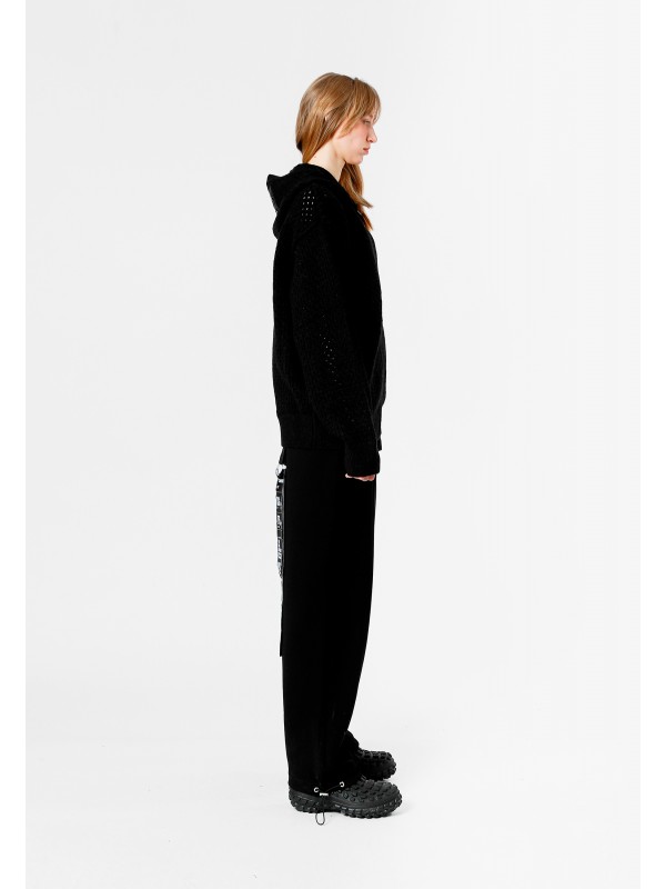 MWM KNITTED HOODIE WITH ZIPPER
