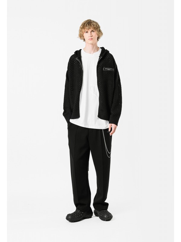 MWM KNITTED HOODIE WITH ZIPPER