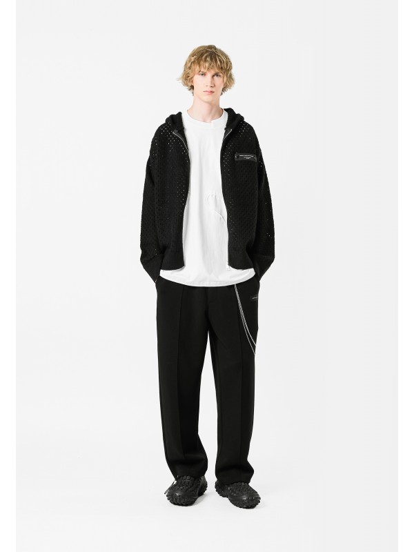 MWM KNITTED HOODIE WITH ZIPPER