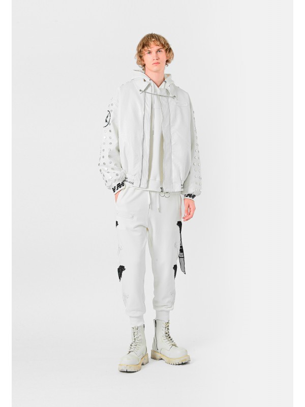 STRASS WINGS LEATHER JACKET