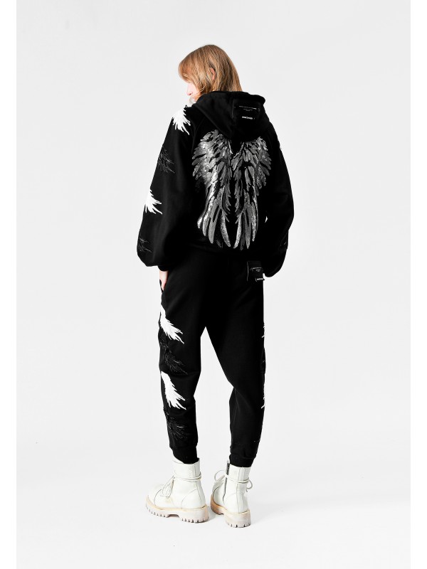 STRASS WINGS HOODIE