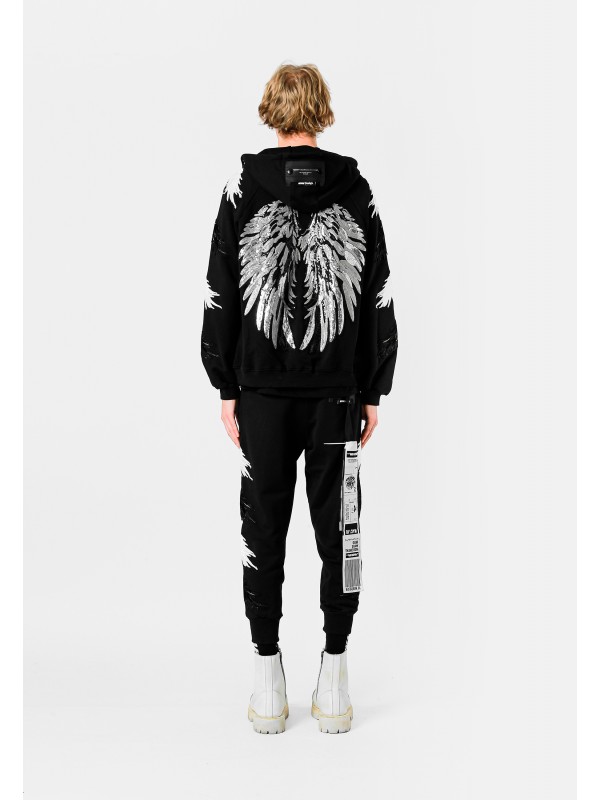 STRASS WINGS HOODIE