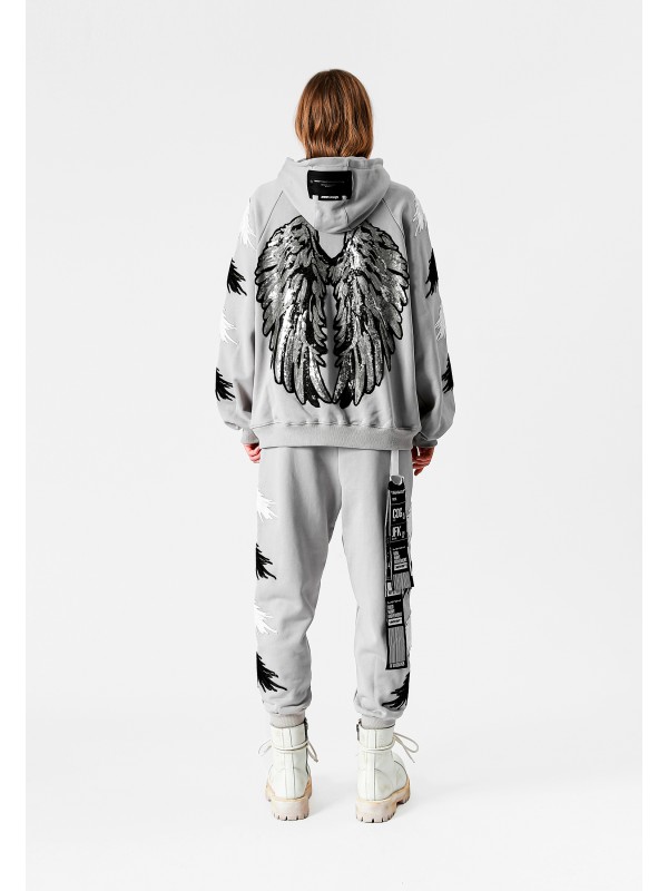 STRASS WINGS HOODIE