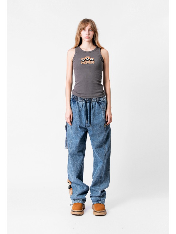 MIKE TEDDY DENIM PANTS