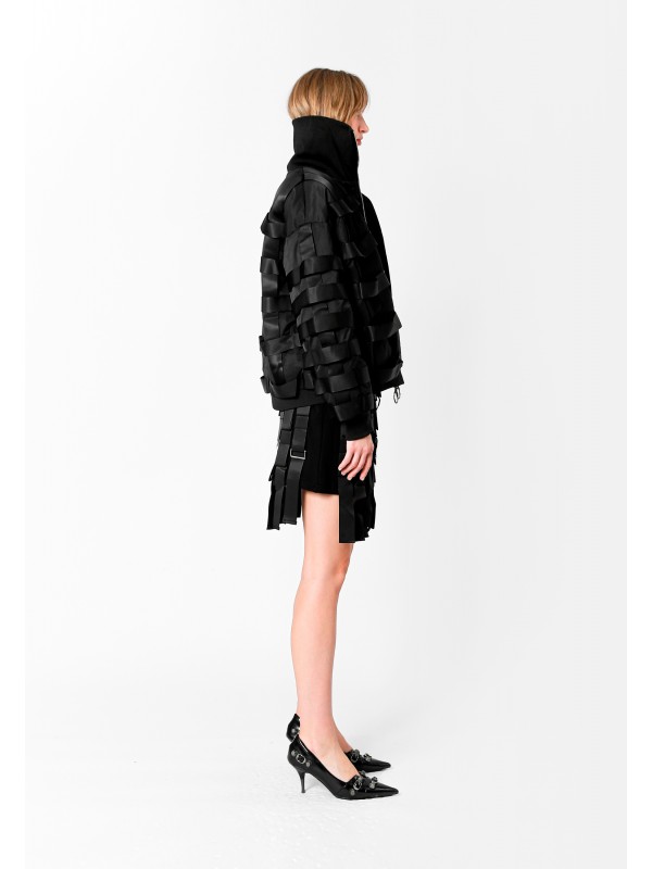 MWM INTERLACED DESIGN MINI SKIRT