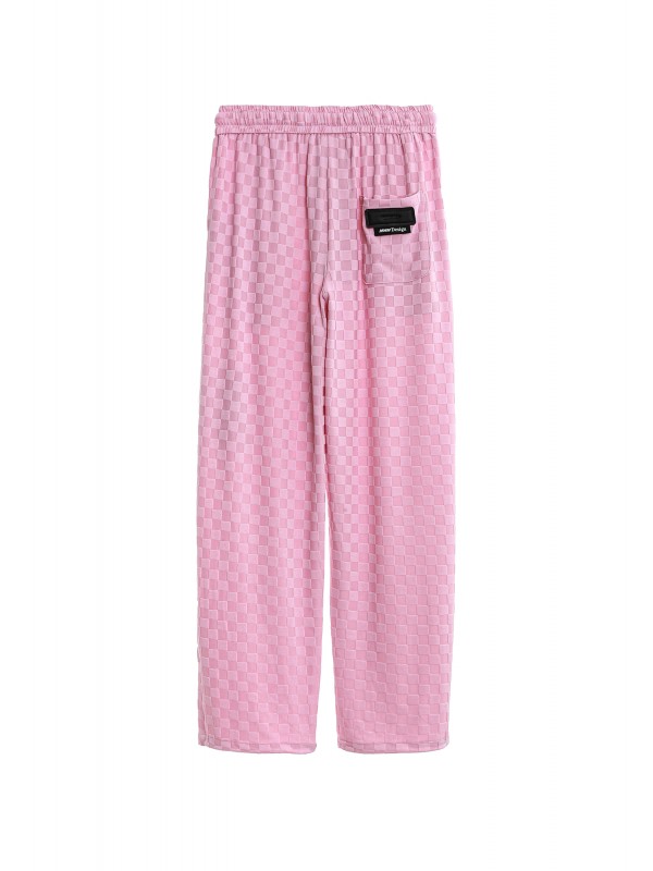 PANTALÓN MWM TEJIDO SUAVE CON ESTAMPADO DE CUADROS