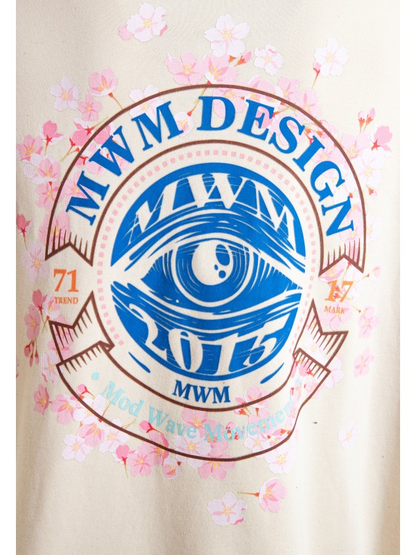 SUDADERA CON CAPUCHA MWM FLOR DE ALMENDRO