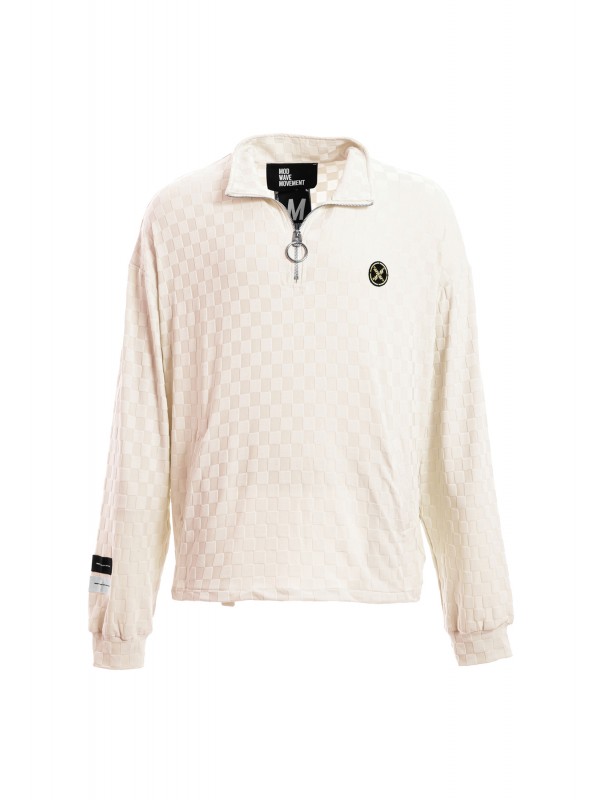 CHAQUETA MWM TEJIDO SUAVE CON ESTAMPADO DE CUADROS