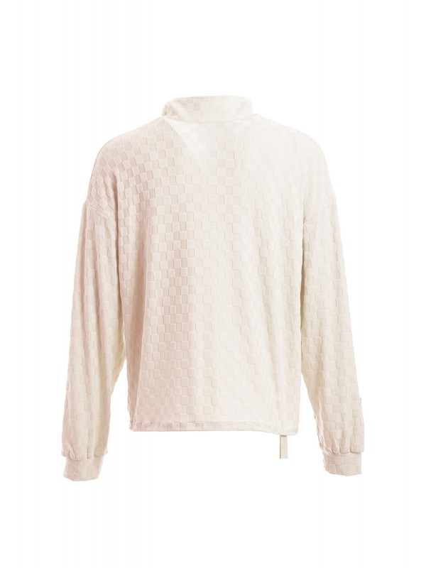 CHAQUETA MWM TEJIDO SUAVE CON ESTAMPADO DE CUADROS