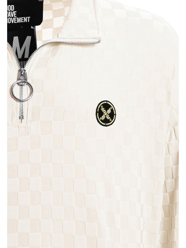 CHAQUETA MWM TEJIDO SUAVE CON ESTAMPADO DE CUADROS