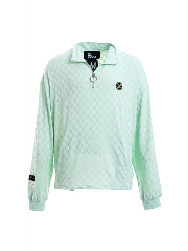 CHAQUETA MWM TEJIDO SUAVE CON ESTAMPADO DE CUADROS