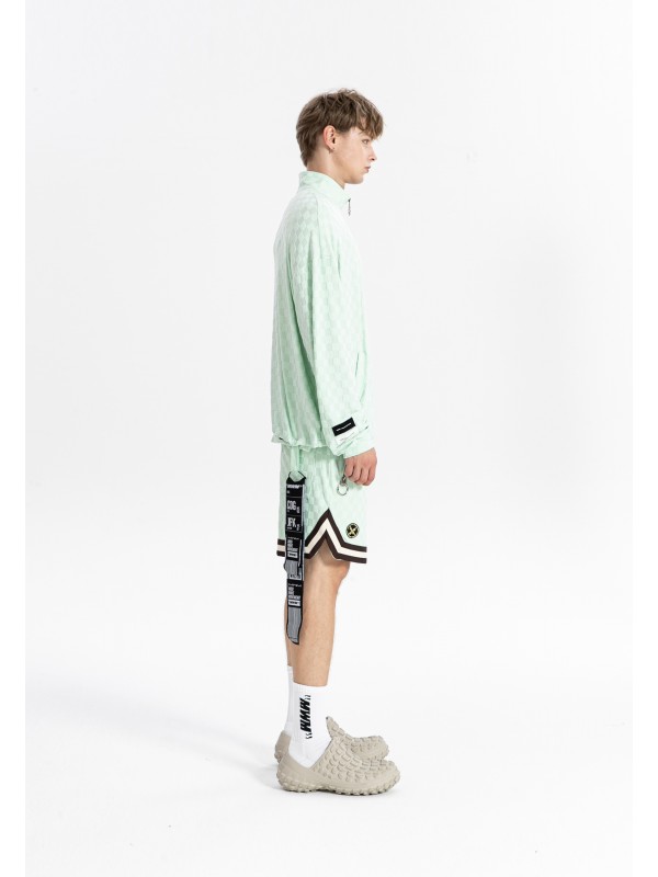 CHAQUETA MWM TEJIDO SUAVE CON ESTAMPADO DE CUADROS