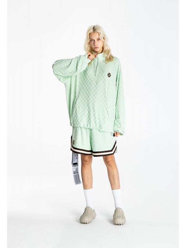 CHAQUETA MWM TEJIDO SUAVE CON ESTAMPADO DE CUADROS