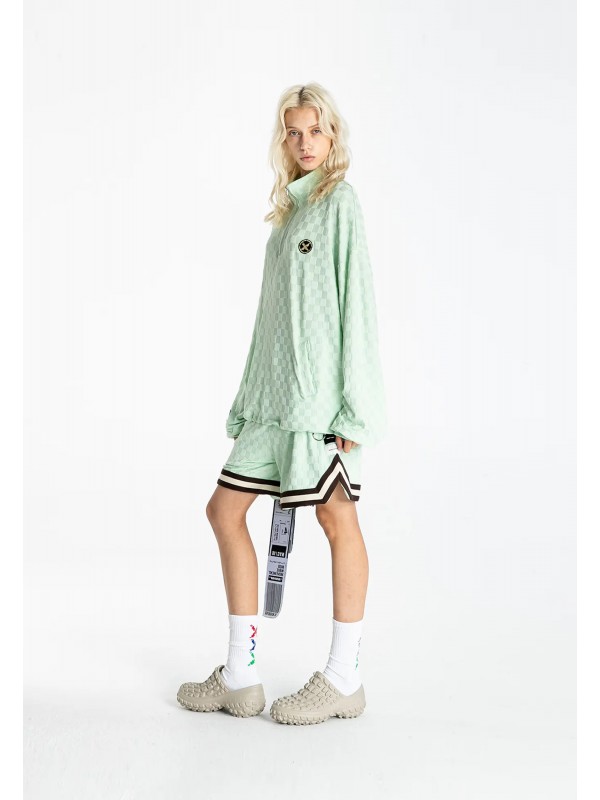 CHAQUETA MWM TEJIDO SUAVE CON ESTAMPADO DE CUADROS