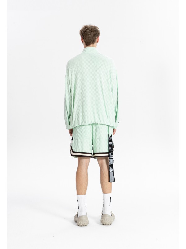 CHAQUETA MWM TEJIDO SUAVE CON ESTAMPADO DE CUADROS