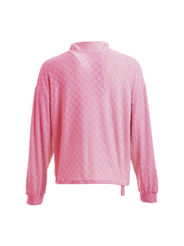 CHAQUETA MWM TEJIDO SUAVE CON ESTAMPADO DE CUADROS