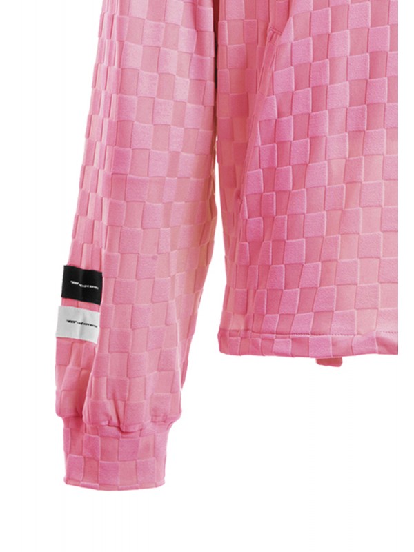 CHAQUETA MWM TEJIDO SUAVE CON ESTAMPADO DE CUADROS