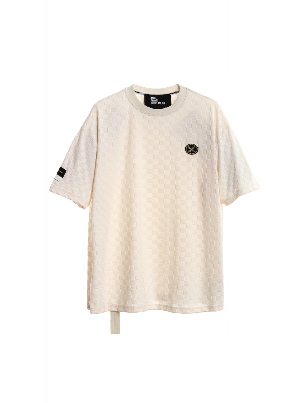 CAMISETA MWM TEJIDO SUAVE CON ESTAMPADO DE CUADROS