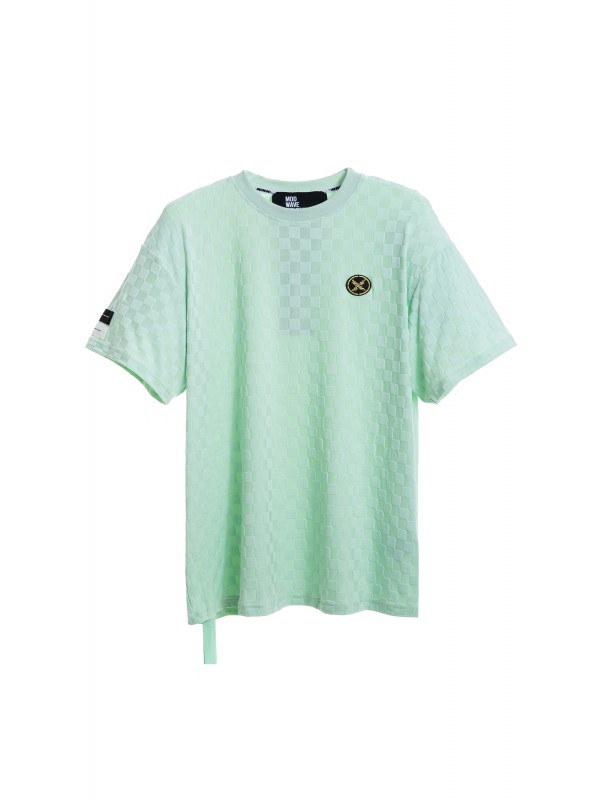 CAMISETA MWM TEJIDO SUAVE CON ESTAMPADO DE CUADROS