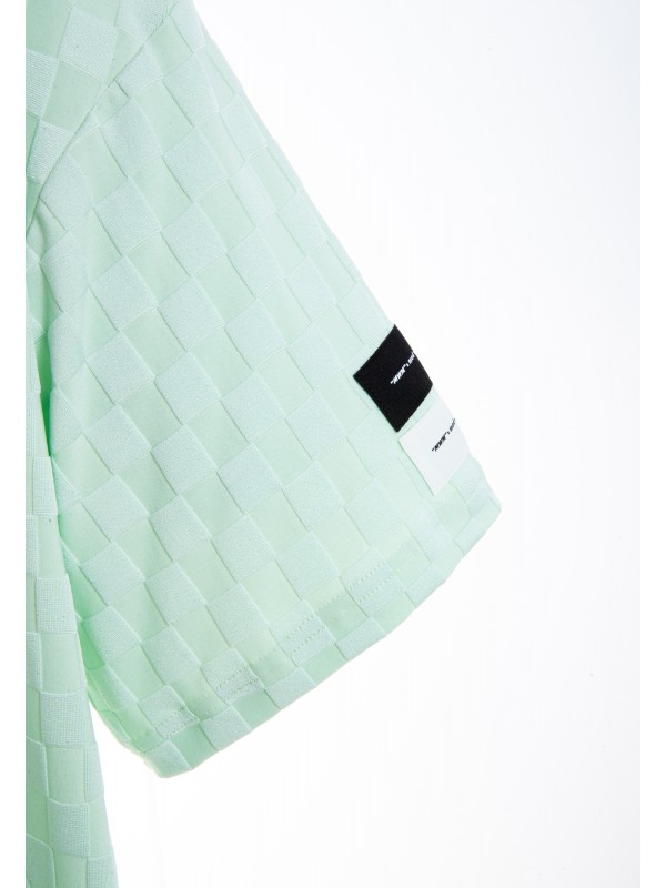 CAMISETA MWM TEJIDO SUAVE CON ESTAMPADO DE CUADROS