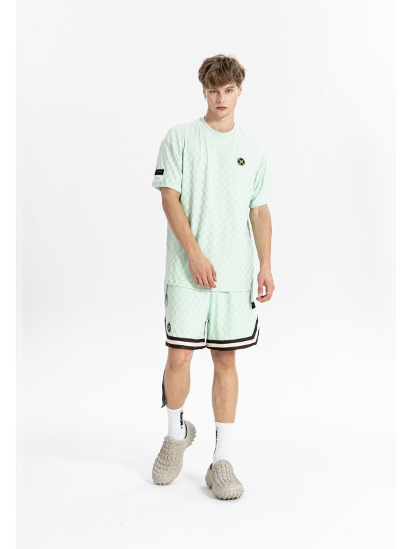 CAMISETA MWM TEJIDO SUAVE CON ESTAMPADO DE CUADROS