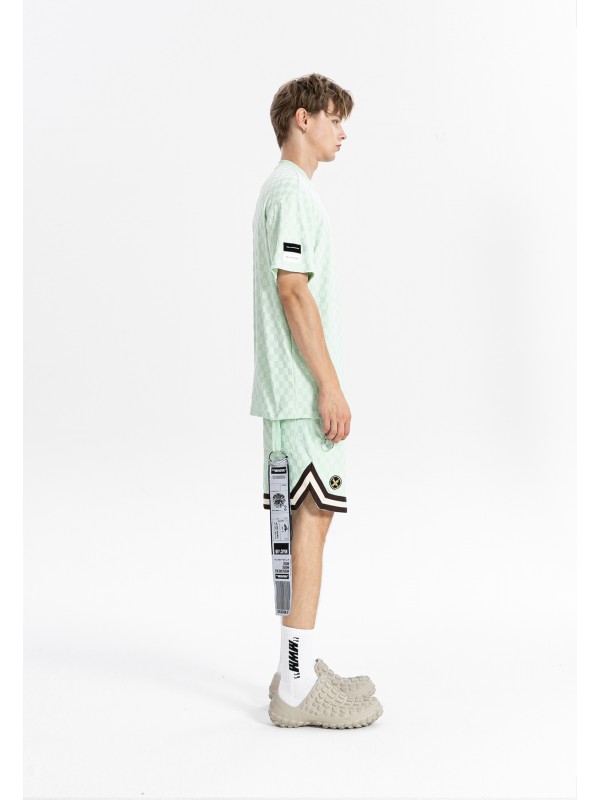 CAMISETA MWM TEJIDO SUAVE CON ESTAMPADO DE CUADROS