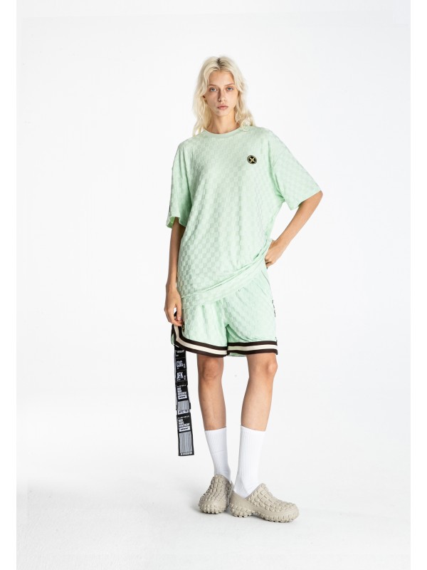 CAMISETA MWM TEJIDO SUAVE CON ESTAMPADO DE CUADROS