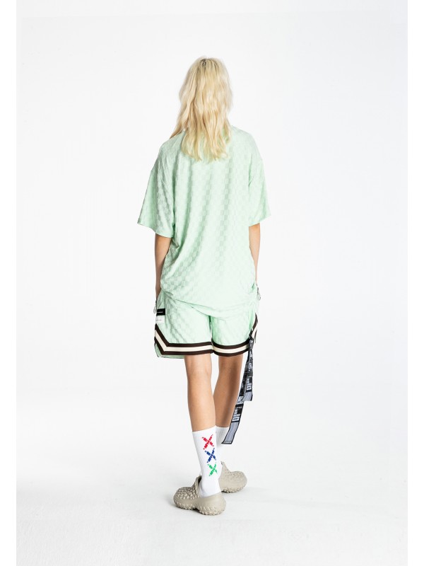 CAMISETA MWM TEJIDO SUAVE CON ESTAMPADO DE CUADROS