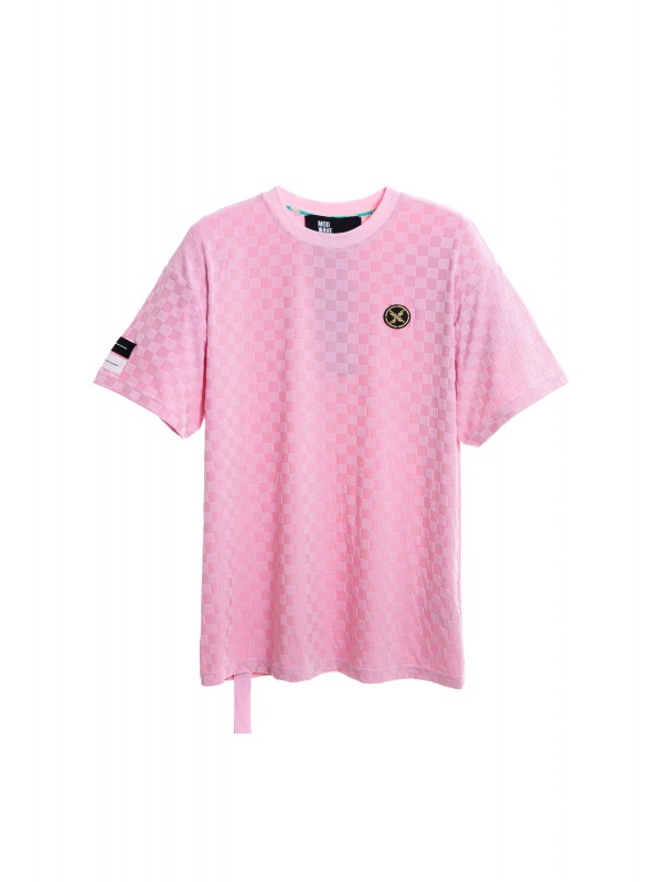 CAMISETA MWM TEJIDO SUAVE CON ESTAMPADO DE CUADROS