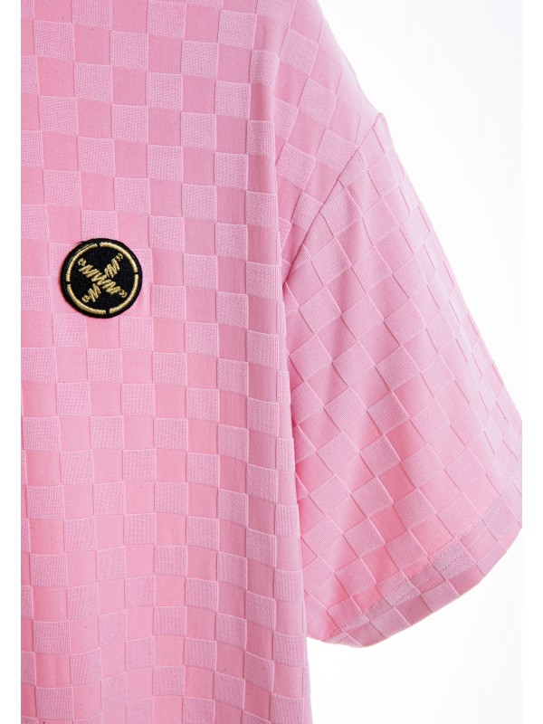 CAMISETA MWM TEJIDO SUAVE CON ESTAMPADO DE CUADROS