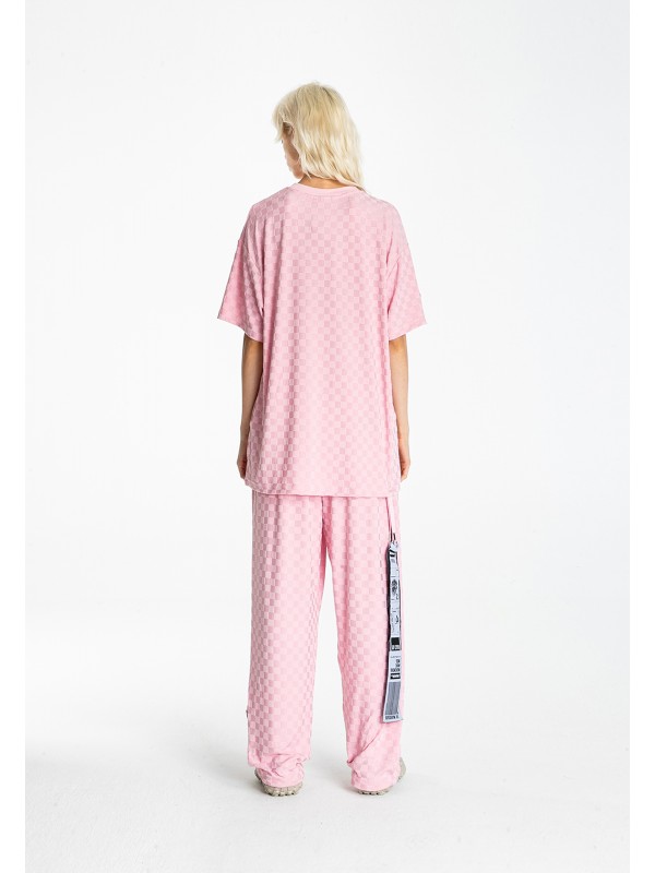 CAMISETA MWM TEJIDO SUAVE CON ESTAMPADO DE CUADROS