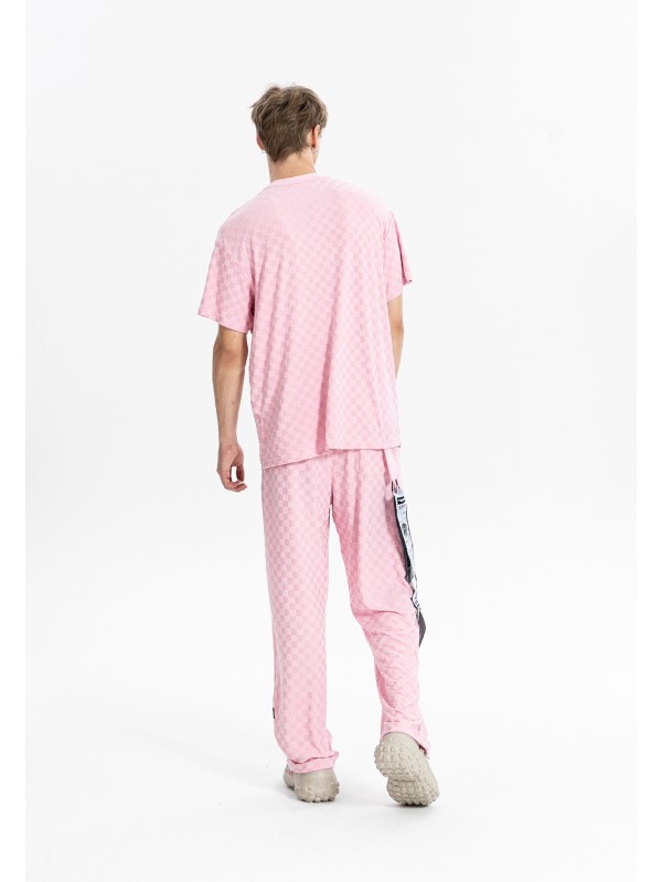 CAMISETA MWM TEJIDO SUAVE CON ESTAMPADO DE CUADROS